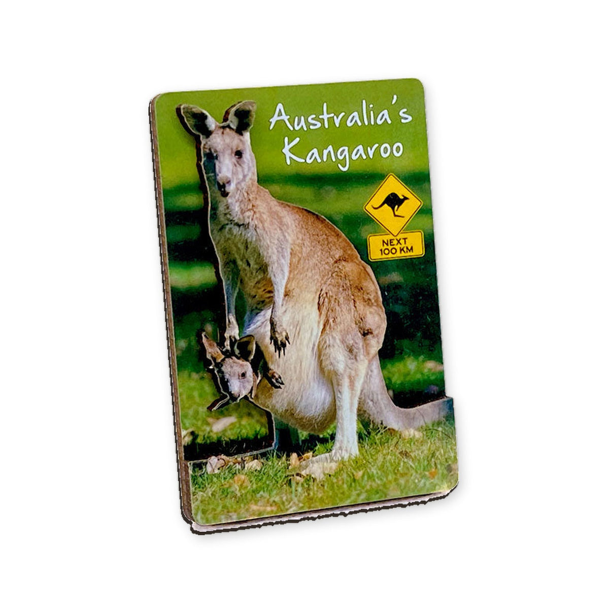 Kangaroo & Joey - 3D Wooden Magnet (s)