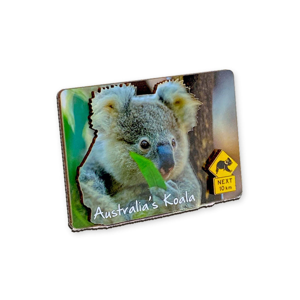 Koala eating - 3D Wooden Magnet (s)