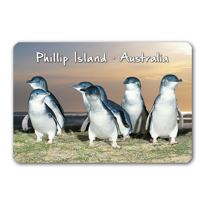 Penguin Dawn - 3D Wooden Magnet