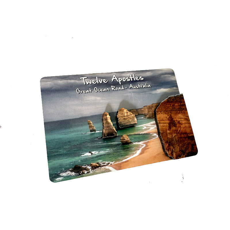 12 Apostles lightning/storm grey sky - 3D Wood (s)