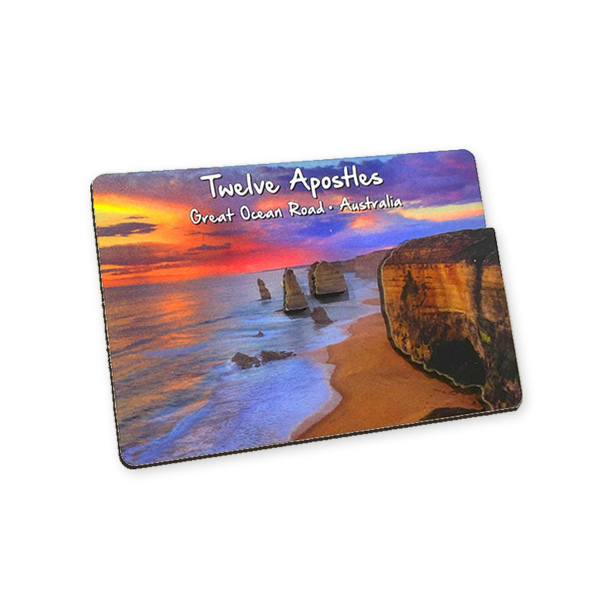 12 Apostles sunrise pink/yellow – 3D Wood (S)