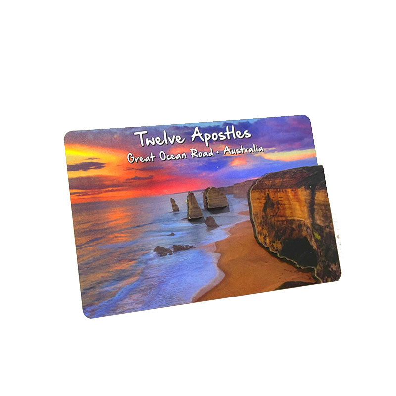 12 Apostles sunrise pink/yellow – 3D Wood (S)