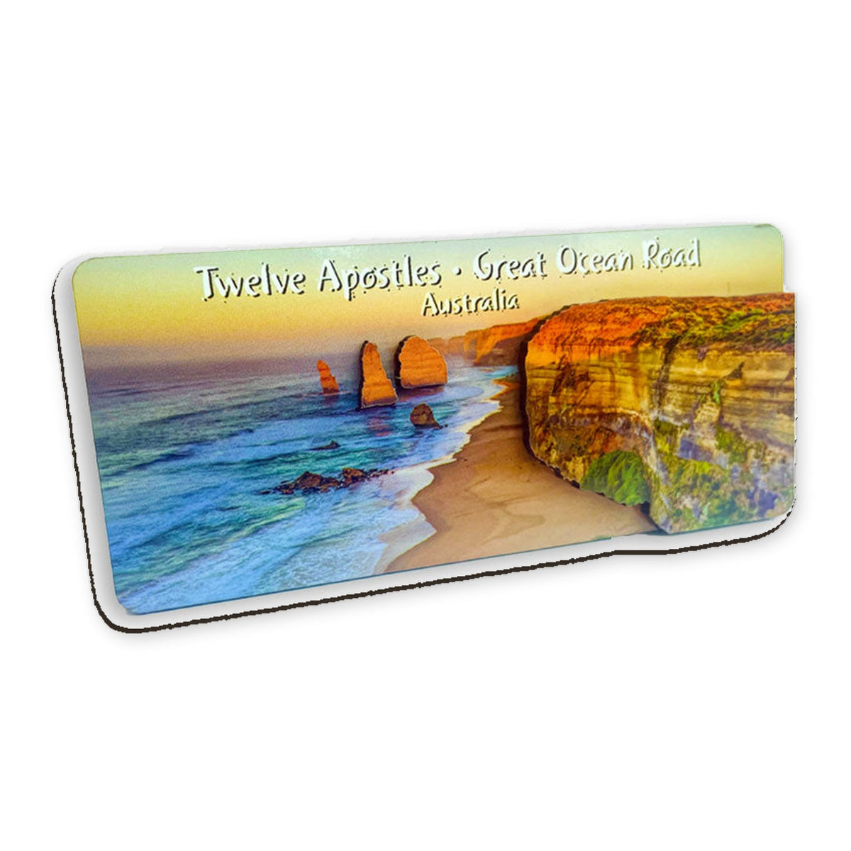 12 Apostles Sunrise Orange - 3D Wooden Magnet (L)