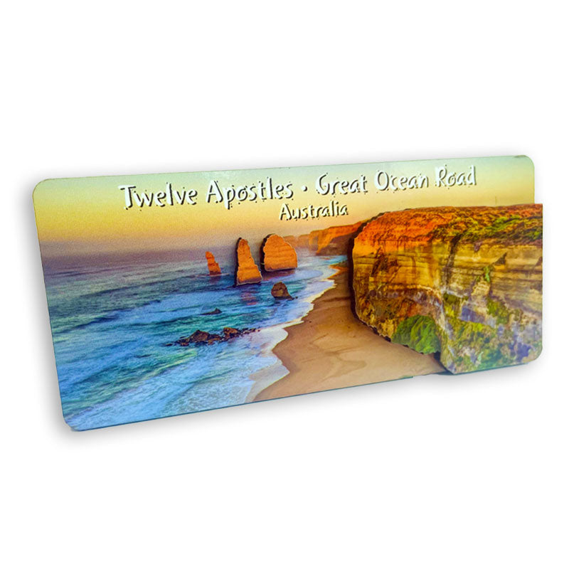 12 Apostles Sunrise Orange - 3D Wooden Magnet (L)