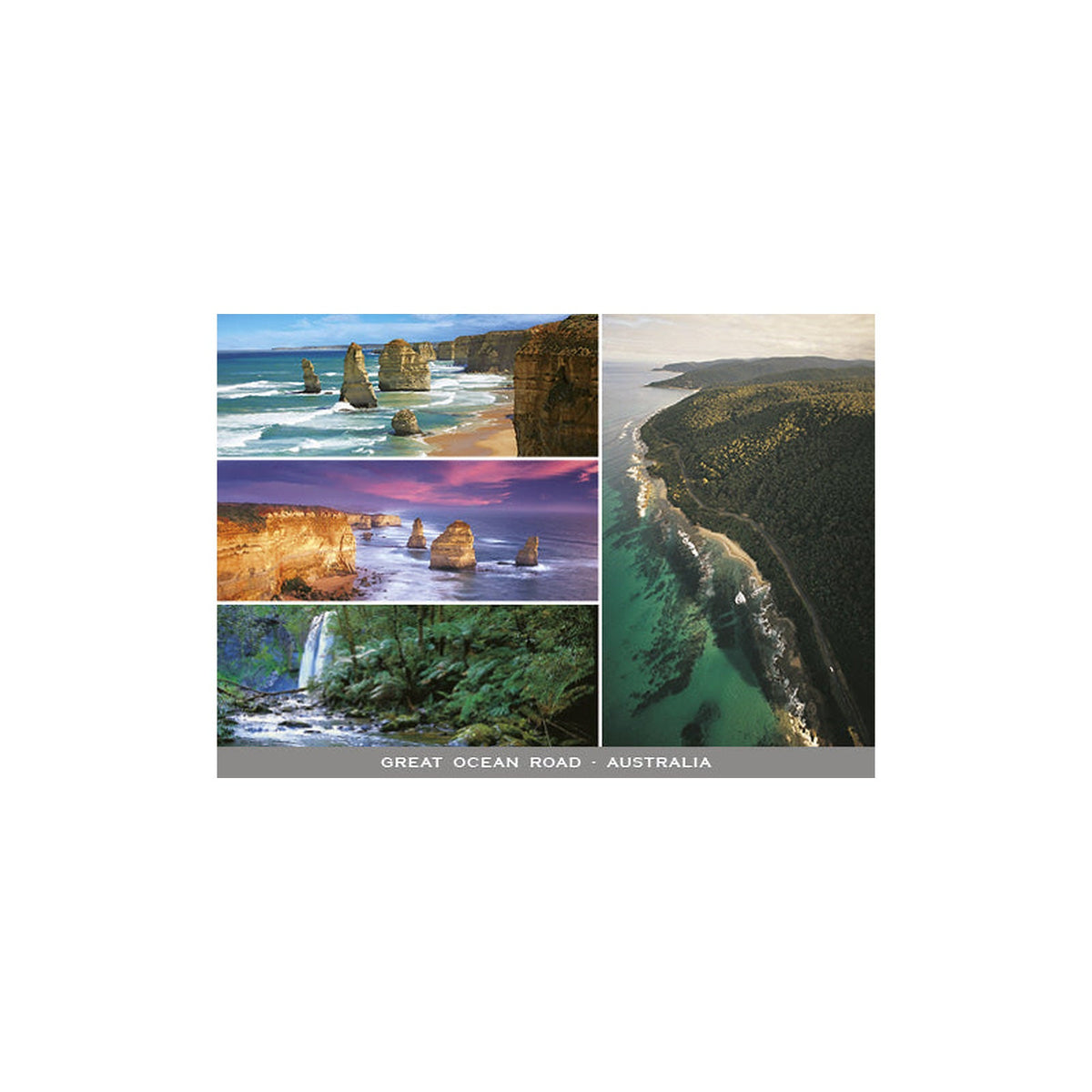 Great Ocean Road - 4 Scene - Continental Postcard