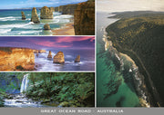 Great Ocean Road - 4 Scene - Continental Postcard