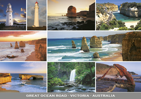 Great Ocean Road - 9 Scene - Continental Postcard