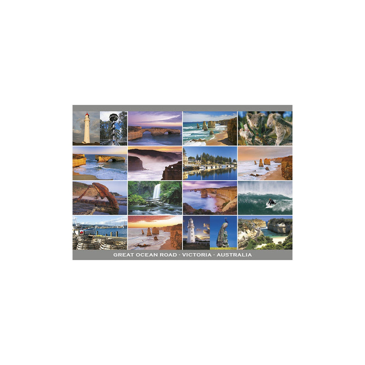 Great Ocean Road - 16 Scene - Continental Postcard