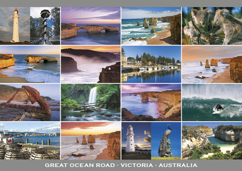 Great Ocean Road - 16 Scene - Continental Postcard