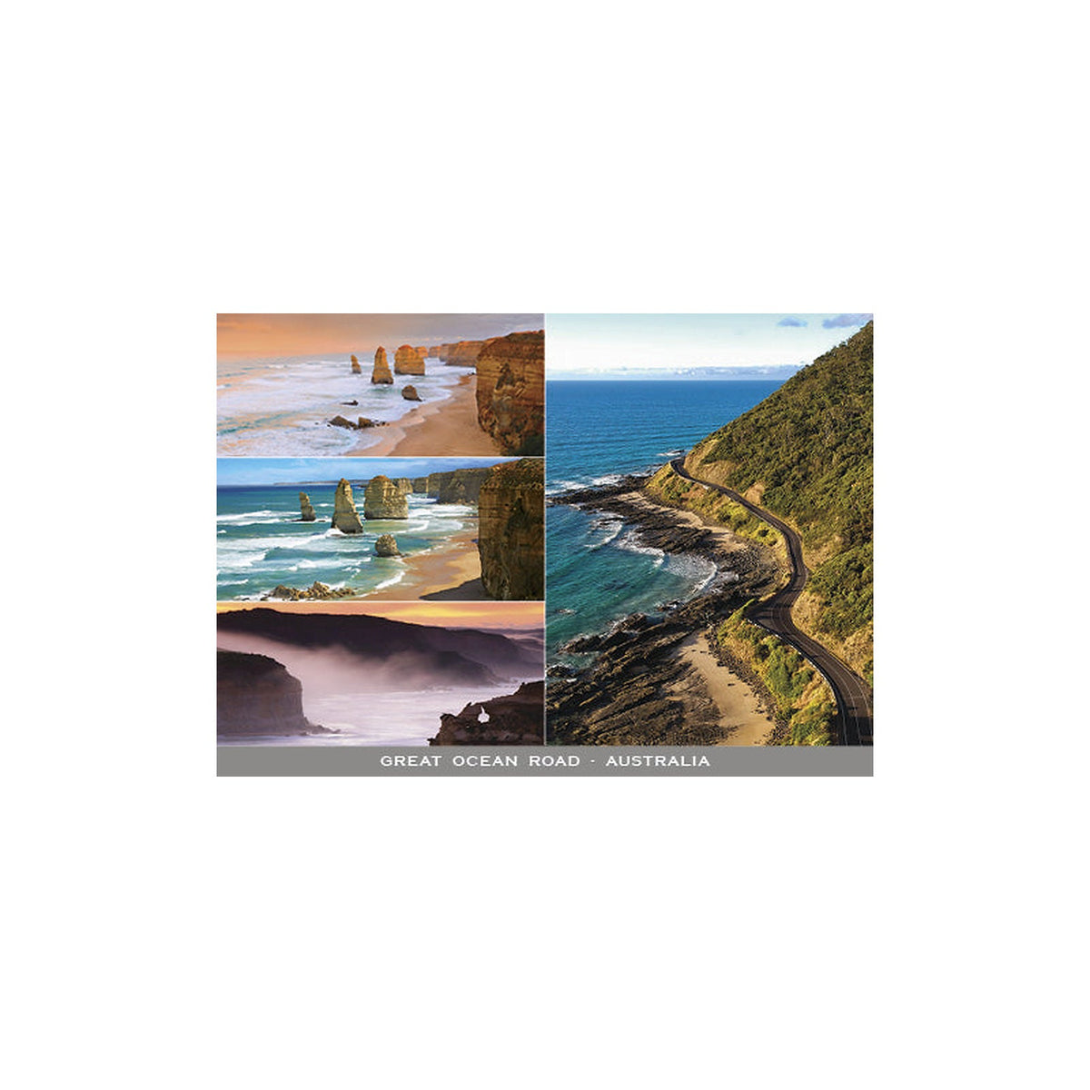 GOR - 4 Scene Coastline - Continental Postcard