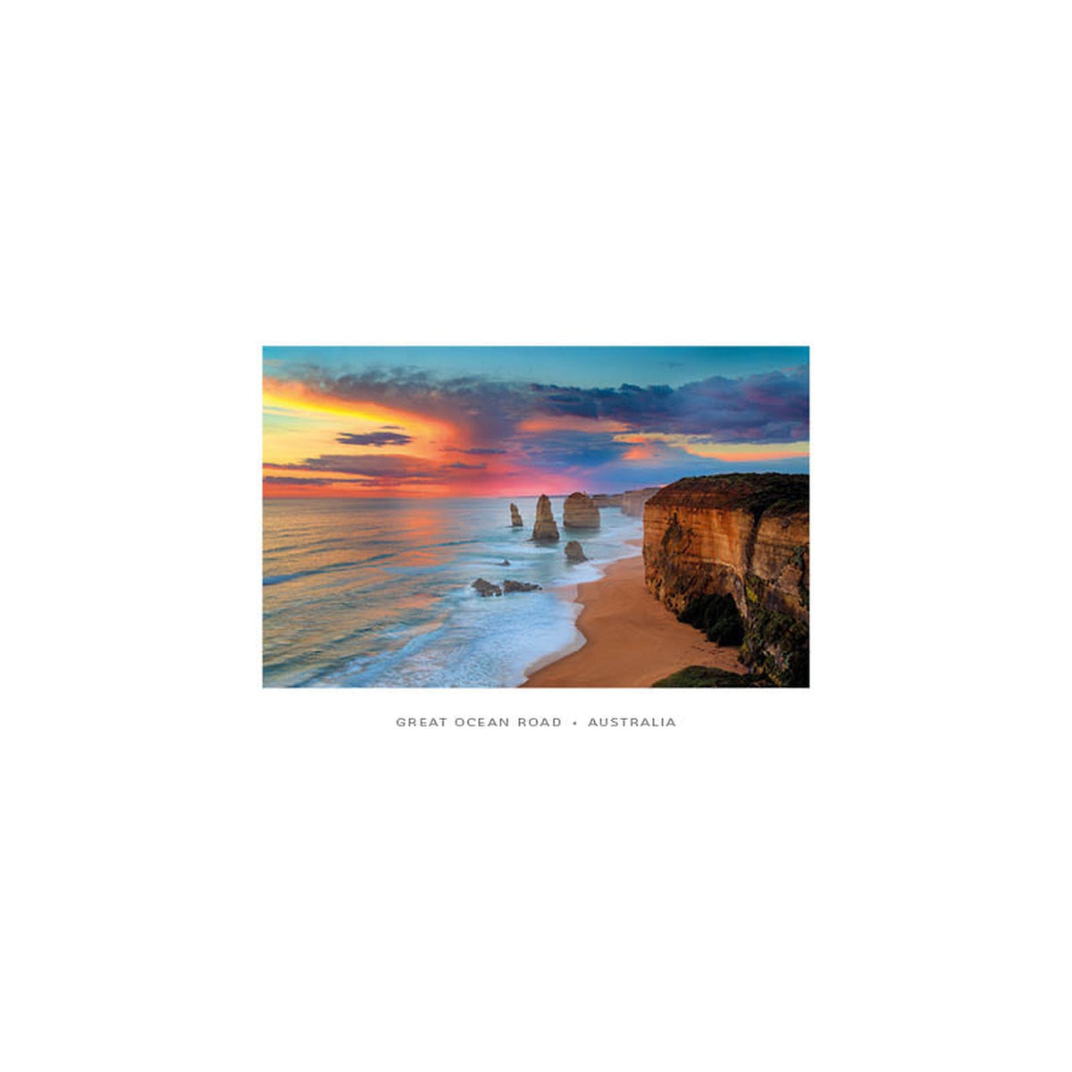 12 Apostles Evening Sky - CF Postcard