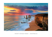 12 Apostles Evening Sky - CF Postcard