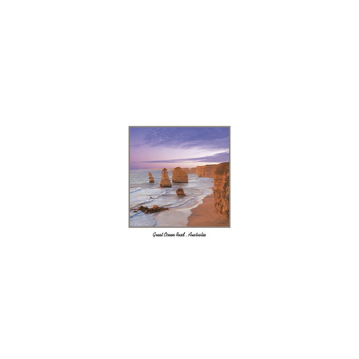 12 Apostles Purple Sky - Square Framer Postcard