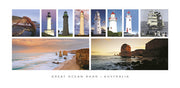 10 scene Ocean Road - Panoramic Framer Postcard