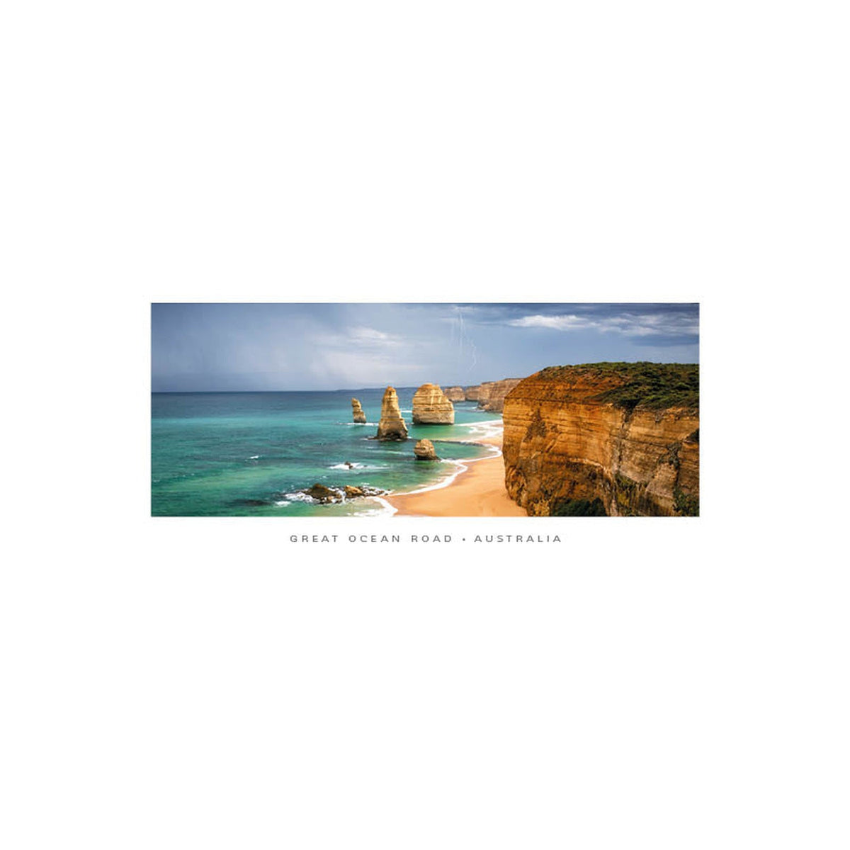 12 Apostles storm - Panoramic Framer Postcard