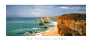 12 Apostles storm - Panoramic Framer Postcard