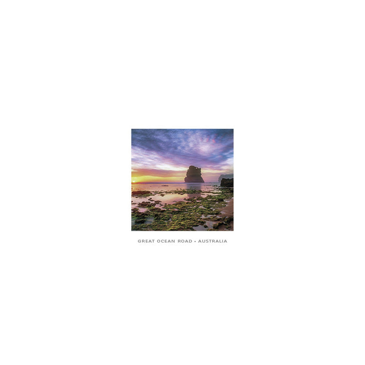 Sunset at Gibsons Beach - Square Framer Postcard