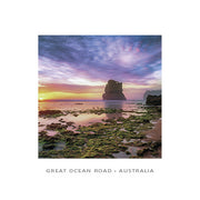 Sunset at Gibsons Beach - Square Framer Postcard