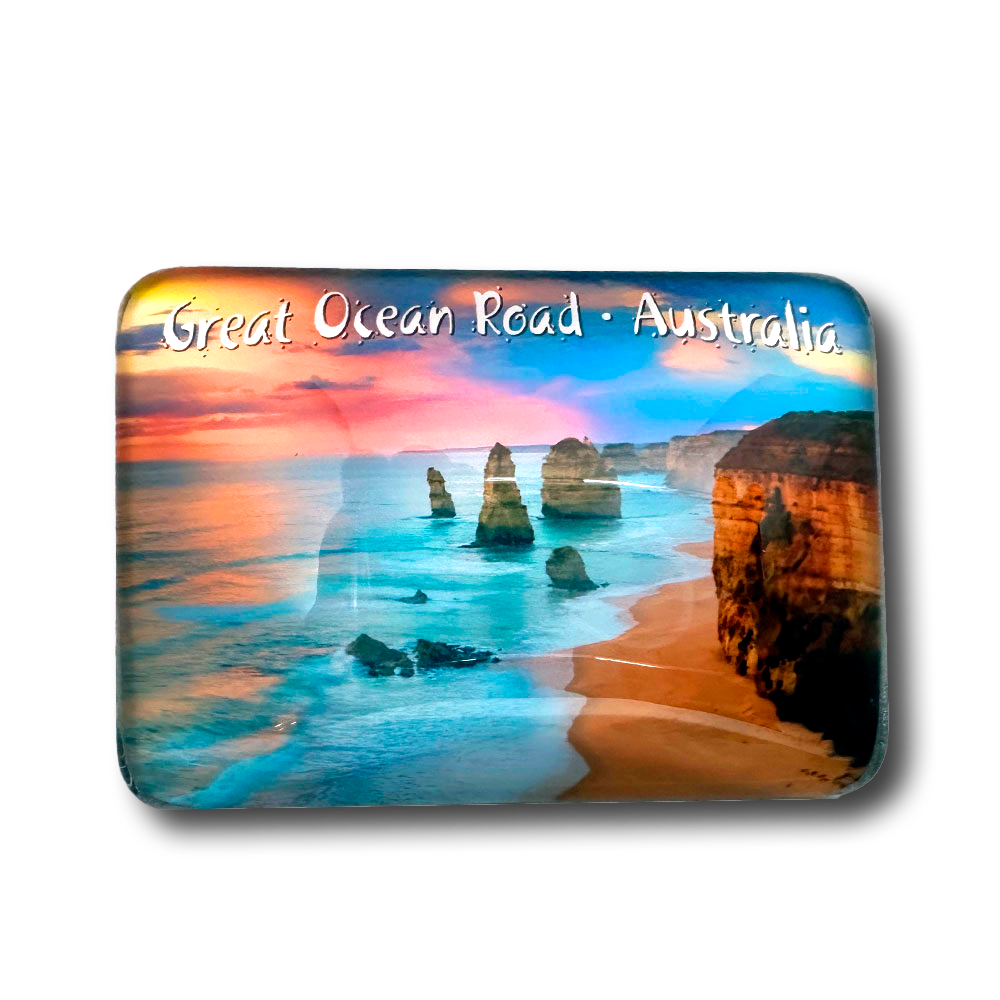 12 Apostles sunrise pink/yellow - Glass Magnet