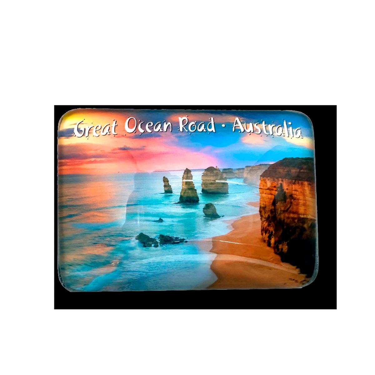 12 Apostles sunrise pink/yellow - Glass Magnet