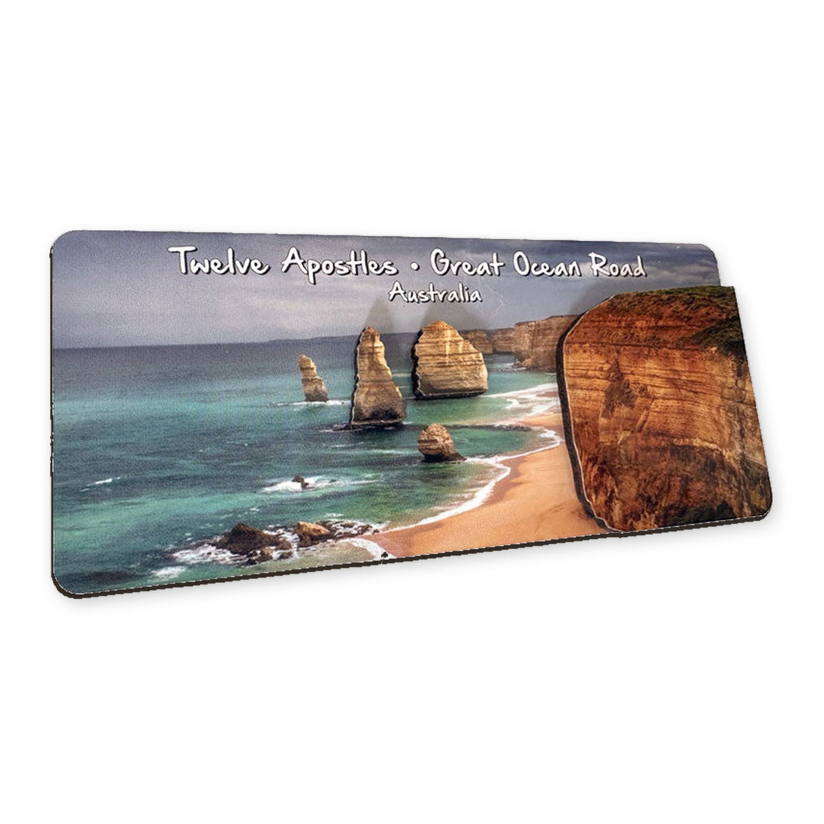 12 Apostles lightning/storm grey sky - 3D Wood (L)