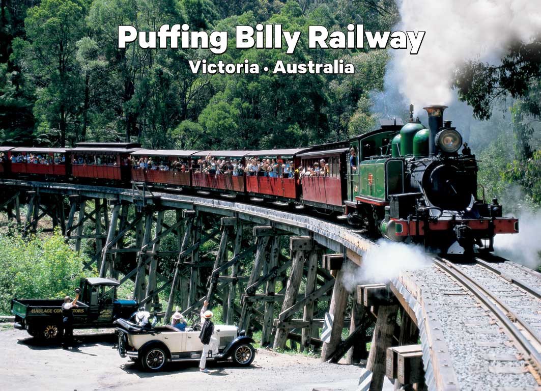 Puffing Billy trestle bridge - Metal Magnet