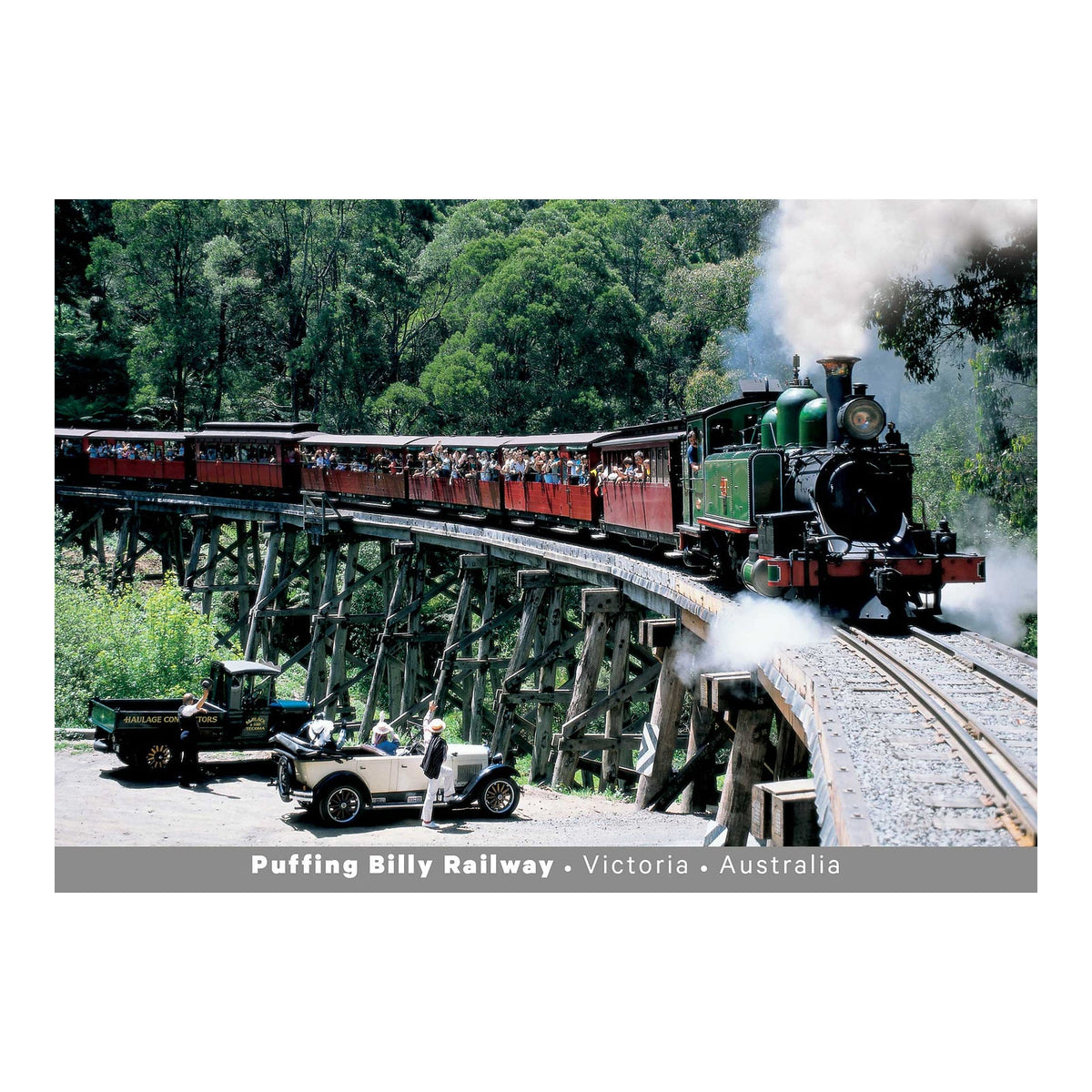 PBR - Trestle Bridge - Continental Postcard