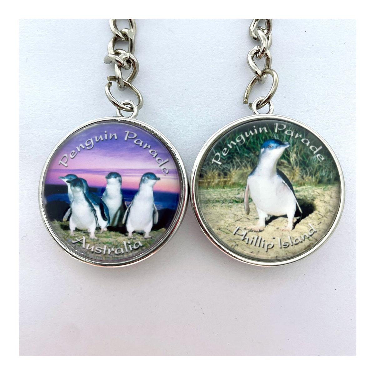 Penguin Parade - Purple Penguins - Keychain